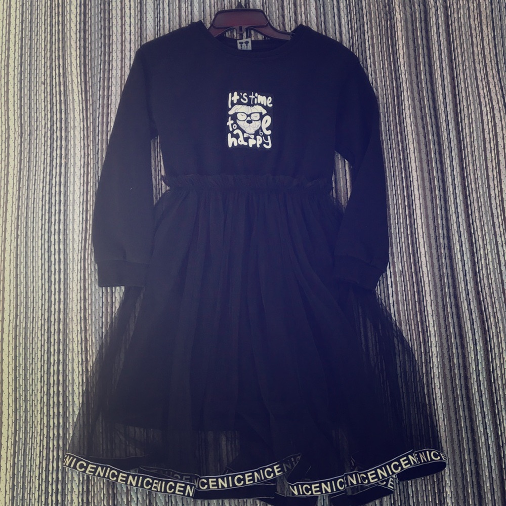 Métis lovers sweater dress with mesh bottom skirt